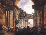ROBERT, Hubert Imaginary View of the Grande Galerie in the Louvre in Ruins AG China oil painting reproduction